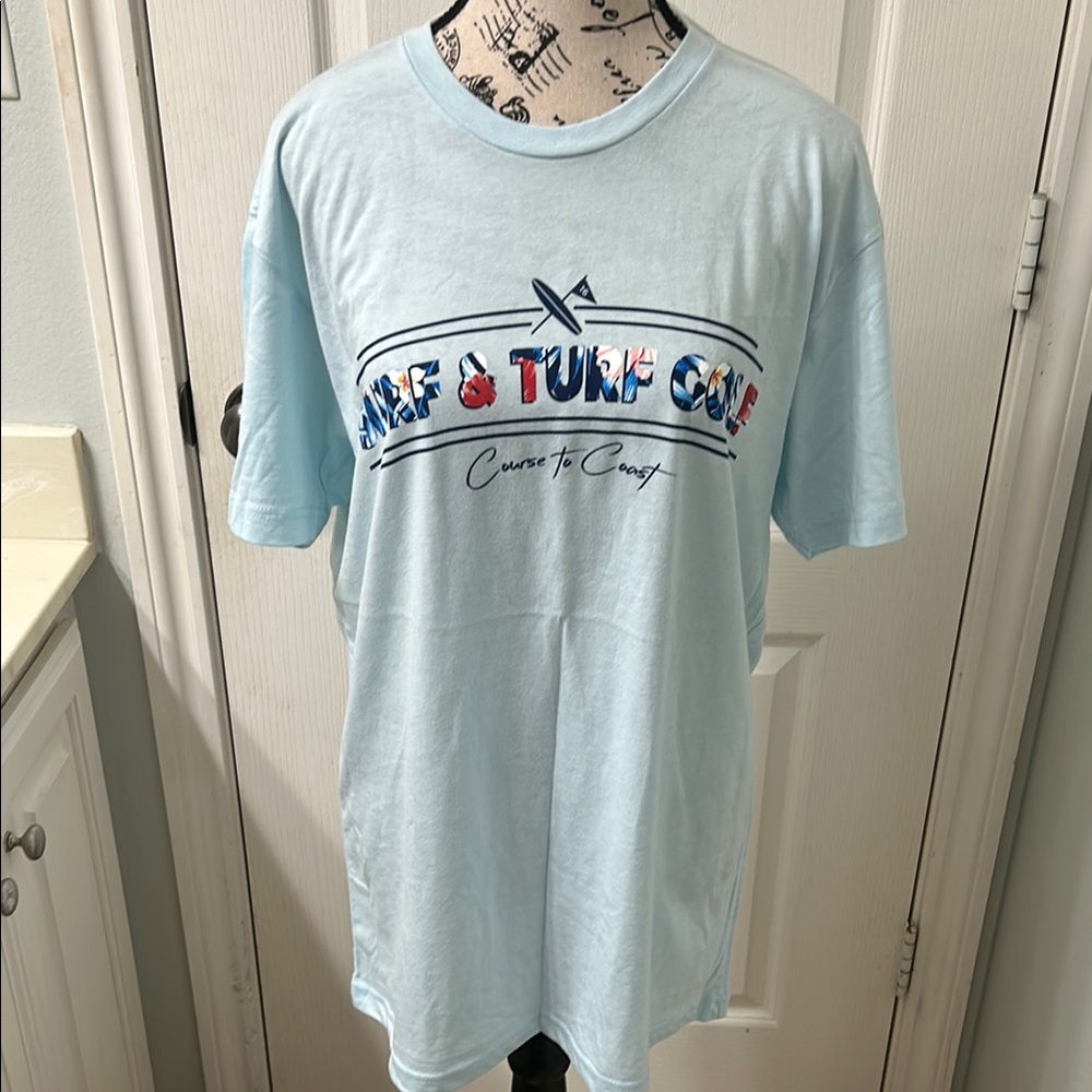 Surf & Turf Golf Light Blue T-Shirt